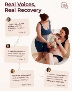 Centură postpartum Momcozy Ergowrap™ – Suport 3D pentru abdomen și spate, ideală după naștere naturală sau cezariană - Img 5