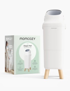 Coș pentru scutece Diaper Pail cu sistem patentat de etanșare triplă, deschidere largă, capacitate mare și compatibil cu saci de gunoi standard