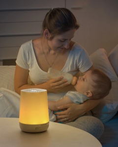 Lampă de veghe si Aparat de sunete "white noise" – Control Mobil Baby Momcozy - Img 8