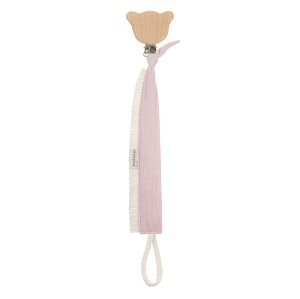 Lanț cu clips pentru suzetă Boho – Rose