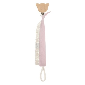 Lanț cu clips pentru suzetă Vintage - Rose