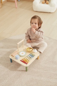Măsuță muzicală Montessori cu 7 instrumente din lemn - Img 2