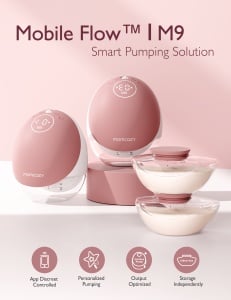 Pompă de sân M9 MOBILE FLOW portabilă, dublă- – Roșu - Img 5