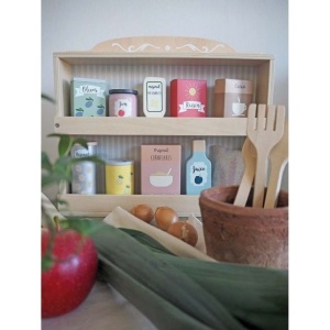 Raft cu accesorii alimentare - jucării lemn - Img 2