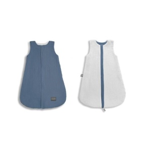 Sac de dormit din muselină, reversibil, 1 TOG S 0 - 4 luni - Petrol