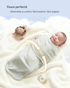 Set 2 Săculeți Swaddle 0-3 luni (3,5–6,5 kg) – Serenity - Img 6