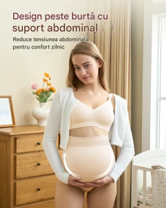 Set 3 chiloți pentru gravide Soft – super comozi, talie înaltă cu suport abdominal, XL - Img 6