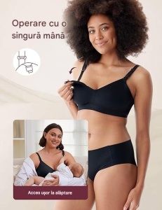 Sutien pentru alăptare omni, ultra moale -SMOOTH YN21 - Negru - Img 4