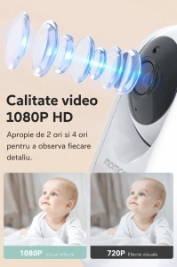 Baby monitor audio - video 1080P High Non-Wifi – Momcozy BM01 - Img 2