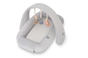Baby Nest modular cu arcadă de jucării 3 in 1 – Gri