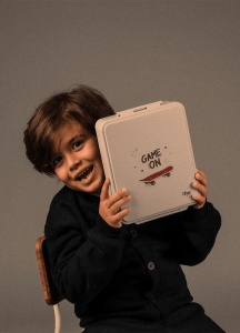 Caserolă prânz Mare cu 4 compartimente design Cool Kid + 1 borcan termoizolant - Img 2