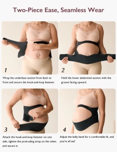Centură pentru susținerea greutății abdominale pentru gravide -BumpEase – Ergonest Maternity Belly Band - Img 3