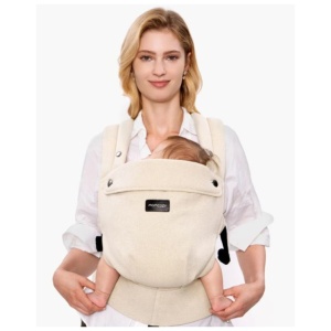 Marsupiu ergonomic GentleTouch, 3–20 kg, 3 luni+, Bumbac și In premium - Sand
