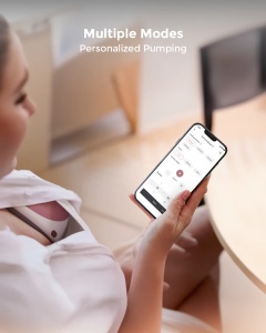 Pompă de sân portabilă SINGLE- MOMCOZY MOBILE FLOW M9 – Gri - Img 3