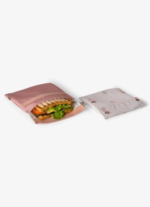 Pungi reutilizabile pentru Sandwich - Set 2 buc - Balerină - Img 2