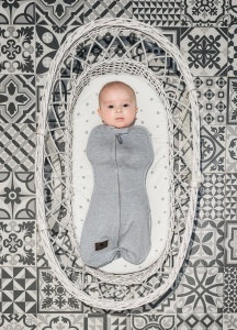 Săculeț Swaddle pentru infășat nou născut din bumbac + căciulița 0.2 TOG – First Step Mentă - Img 5