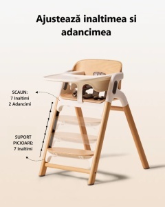 Scaun de masă evolutiv din lemn - DinerPal - Img 2