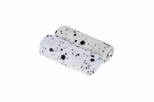 Set 2 museline din bambus- Albastru/ Gri 75×75 cm