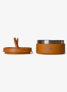 Caserolă termoizolantă cu 2 compartimente, caramel, 400ml - Img 4