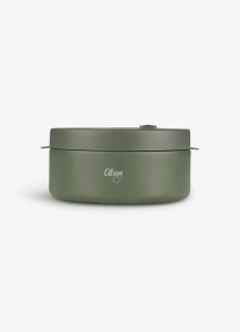 Caserolă termoizolantă cu 2 compartimente, verde, 400ml