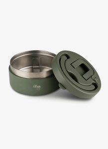 Caserolă termoizolantă cu 2 compartimente, verde, 400ml - Img 3