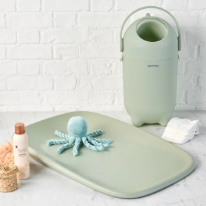Coș anti-miros pentru scutece Dropy - Verde, 27 cm - Img 3