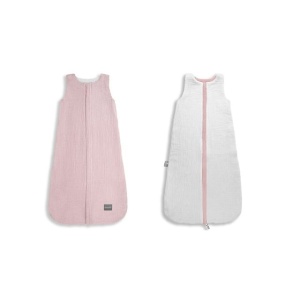 Sac de dormit din muselină, reversibil, 1 TOG M 4-24 luni - ROSE