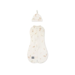 Săculeț Swaddle pentru infașat, din bumbac + căciulița – Second step Boho