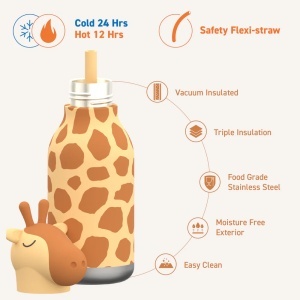 Sticlă termos din oțel inoxidabil Bestie - Giraffe - Img 5