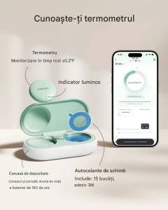 Termometru inteligent tip plasture pentru bebeluși – monitorizare continuă și precizie de nivel medical - Img 5