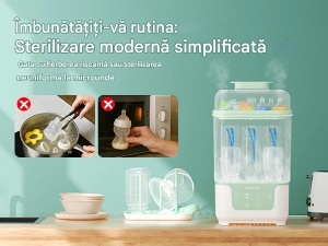 Aparat sterilizator și uscător de biberoane compact 4 în 1 - Img 2