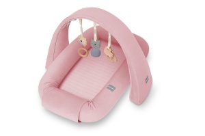 Baby Nest modular cu arcadă de jucării 3 in 1 – Pink