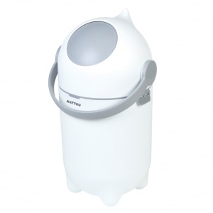 Coș anti-miros pentru scutece Dropy - Alb, 27 cm