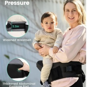 Hip Seat, cu pernă ergonomică pentru șold, material respirabil și suport lombar, până la 22,5 kg - Img 4