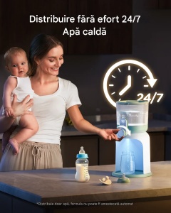 Încălzitor de apă instant pentru lapte praf, cu iluminare dublă pentru hrănirea nocturnă și 6 niveluri de temperatură - Img 2