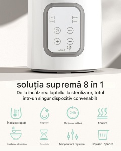 Încălzitor multifuncțional 10-în-1 pentru biberoane – control temperatură, temporizator, oprire automată, potrivit pentru laptele matern - Img 6