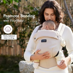 Marsupiu ERGONOMIC PureHug Cozy si Ușor – Crem - Img 2