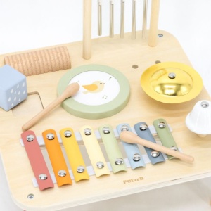 Măsuță muzicală Montessori cu 7 instrumente din lemn - Img 3
