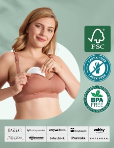 Tampoane pentru sân din bambus, ultra-absorbante, anti-scurgeri, 3D, 80 buc - Img 6