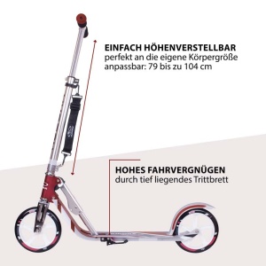 Trotinetă HUDORA BigWheel® 205 - magenta - Img 5