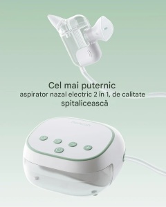 Aspirator Nazal pentru bebeluși 2-în-1 cu difuzare soluție salină și sunete – BreezyClear Pro - Img 5