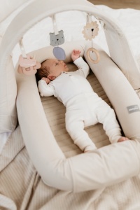 Baby Nest modular cu arcadă de jucării 3 in 1 – Gri - Img 2