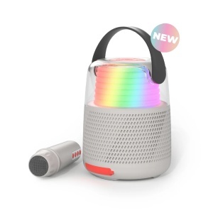 Boxă bluetooth și set Karaoke - Gri