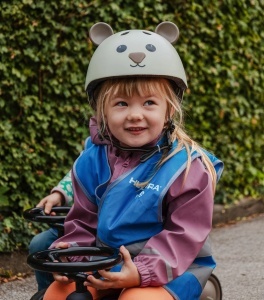 Cască protectie pentru copii - Hudora Beary, mocha, mărimea 48-52 cm - Img 4