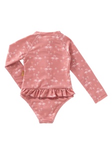 Costum cu mânecă lungă pentru fete, cu protecție solară - Flamingo - Img 2
