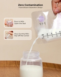 Pungi de stocare a laptelui matern cu senzor de temperatura - 180 ml Momcozy - Img 3