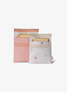Pungi reutilizabile pentru Sandwich - Set 2 buc - Balerină