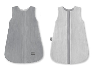 Sac de dormit din muselină, reversibil, 1 TOG S 0-4 luni - GRI