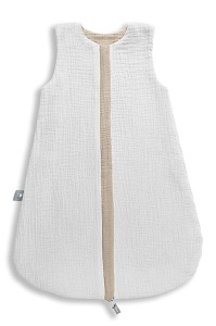 Sac de dormit din muselină, reversibil, 1 TOG S 0-4 luni- Sand - Img 3