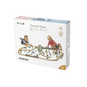 Set de trenulete din 90 de piese, PolarB Viga - Img 3